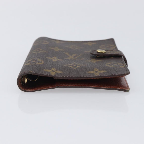 LOUIS VUITTON Monogram Agenda PM Day Planner Cover R20005 LV Auth ar14472