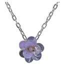CHANEL Camelia Necklace plastic Clear CC Auth ar14476V-1