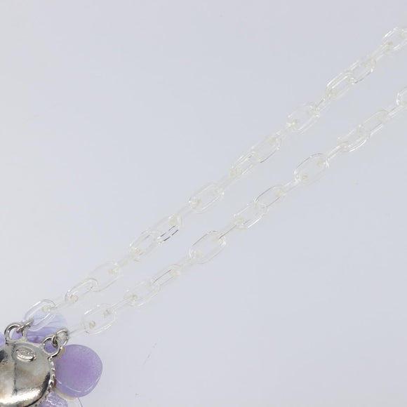 CHANEL Camelia Necklace plastic Clear CC Auth ar14476V