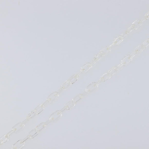 CHANEL Camelia Necklace plastic Clear CC Auth ar14476V