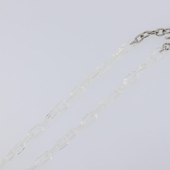 CHANEL Camelia Necklace plastic Clear CC Auth ar14476V