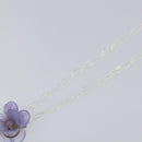 CHANEL Camelia Necklace plastic Clear CC Auth ar14476V-4