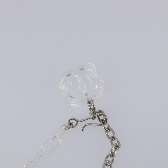 CHANEL Camelia Necklace plastic Clear CC Auth ar14476V