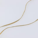 CHANEL Camelia Necklace Leather Beige CC Auth ar14477-12
