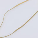 CHANEL Camelia Necklace Leather Beige CC Auth ar14477-13