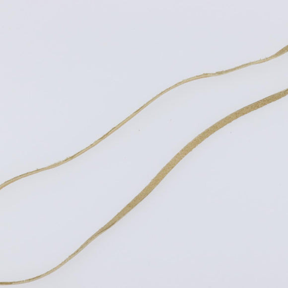 CHANEL Camelia Necklace Leather Beige CC Auth ar14477