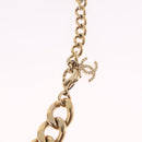 CHANEL Rhinestone Necklace metal Gold CC Auth ar14478M-12