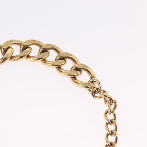 CHANEL Rhinestone Necklace metal Gold CC Auth ar14478M