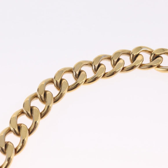 CHANEL Rhinestone Necklace metal Gold CC Auth ar14478M