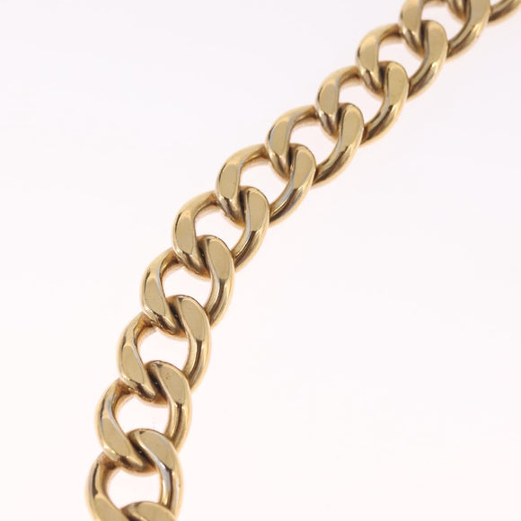 CHANEL Rhinestone Necklace metal Gold CC Auth ar14478M