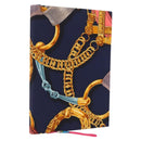 HERMES Kavalcadur Note Silk Navy Auth ar14479M-1