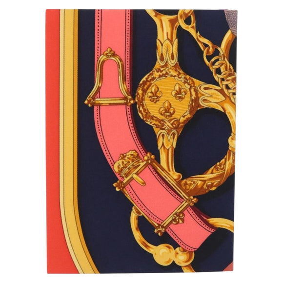 HERMES Kavalcadur Note Silk Navy Auth ar14479M