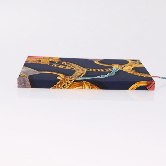 HERMES Kavalcadur Note Silk Navy Auth ar14479M
