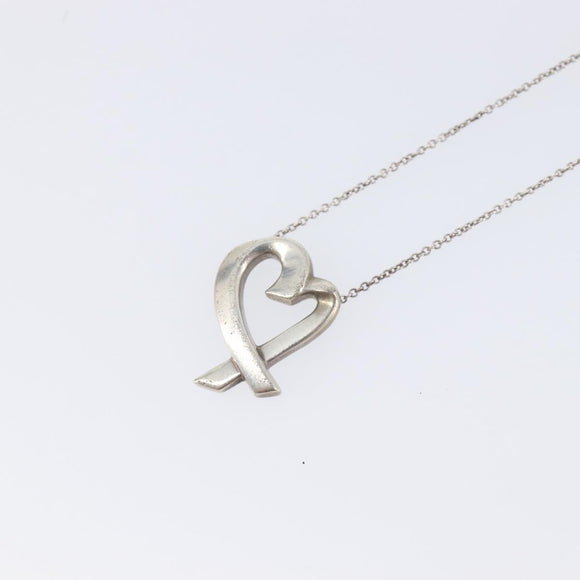 Tiffany & Co. Loving Heart Necklace Ag925 Silver Auth ar14480