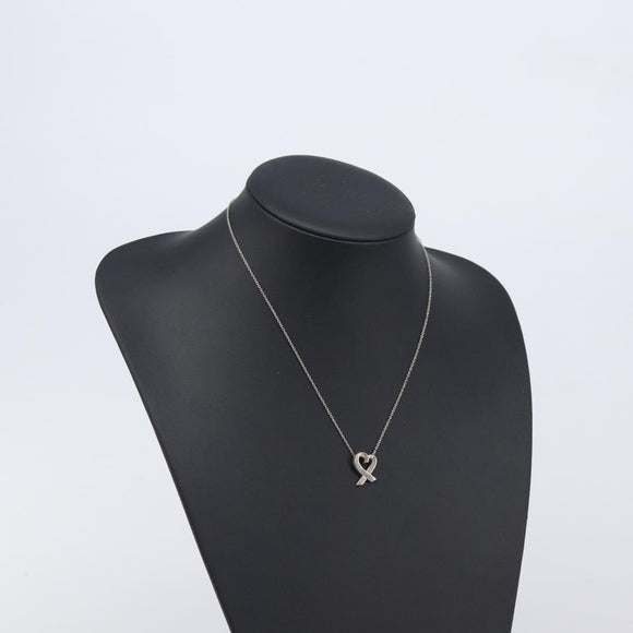 Tiffany & Co. Loving Heart Necklace Ag925 Silver Auth ar14482