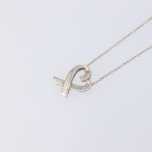 Tiffany & Co. Loving Heart Necklace Ag925 Silver Auth ar14482