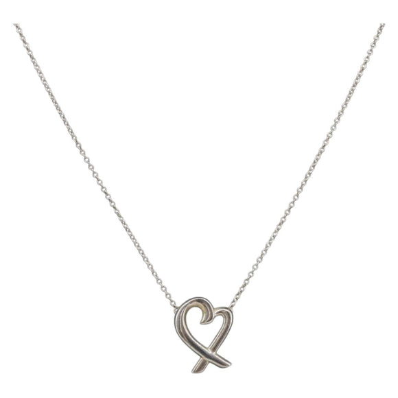 Tiffany & Co. Loving Heart Necklace Ag925 Silver Auth ar14483