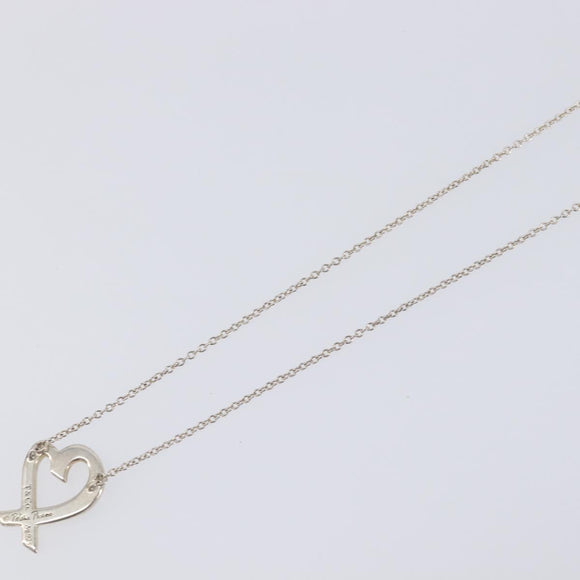 Tiffany & Co. Loving Heart Necklace Ag925 Silver Auth ar14483