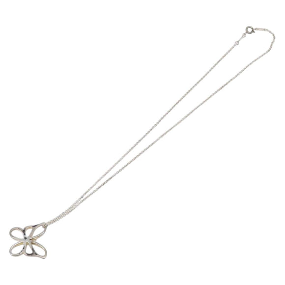 Tiffany & Co. Villa Flower Necklace Ag925 Silver Auth ar14484