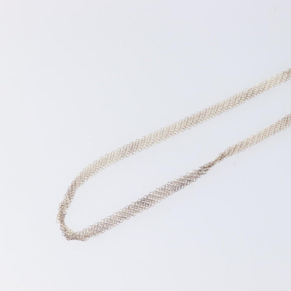 Tiffany & Co. Mesh Chain Necklace Ag925 Silver Auth ar14487