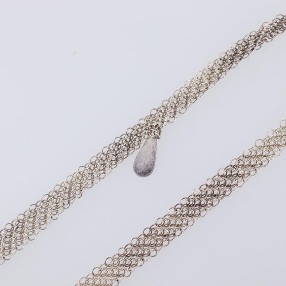 Tiffany & Co. Mesh Chain Necklace Ag925 Silver Auth ar14487