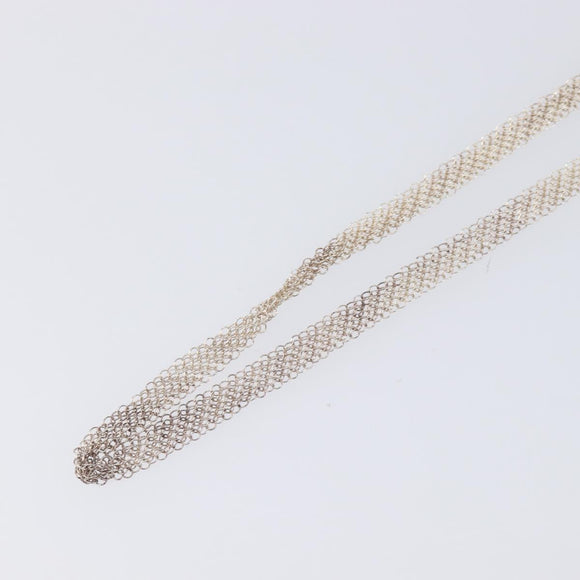 Tiffany & Co. Mesh Chain Necklace Ag925 Silver Auth ar14487