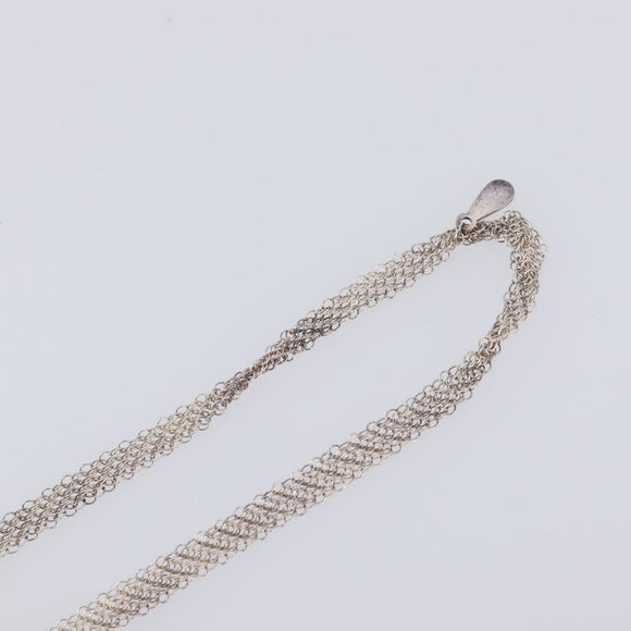 Tiffany & Co. Mesh Chain Necklace Ag925 Silver Auth ar14487