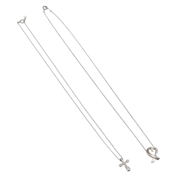Tiffany & Co. Necklace Ag925 2 Set Silver Auth ar14494