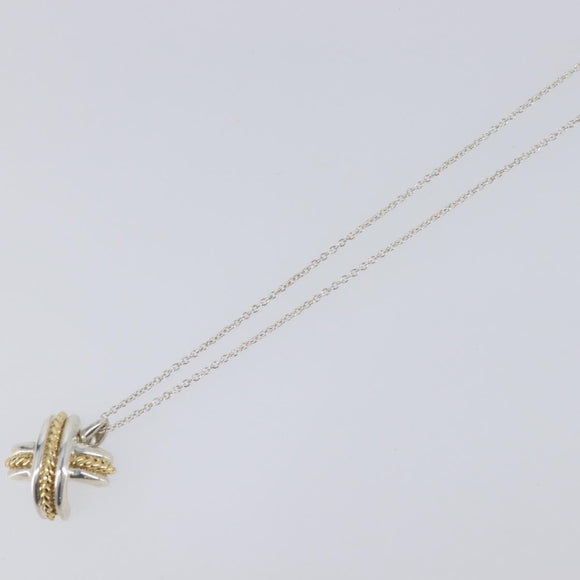 Tiffany & Co. Cross Combination Necklace Ag925 Silver Auth ar14495M