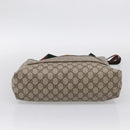 GUCCI GG Supreme Web Sherry Line Tote Bag PVC Beige Gold 39 02 003 Auth ar14510-9