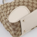 GUCCI GG Canvas Web Sherry Line Tote Bag Beige Gold 163805 Auth ar14529V-11