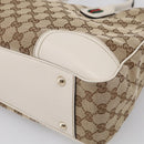 GUCCI GG Canvas Web Sherry Line Tote Bag Beige Gold 163805 Auth ar14529V-12