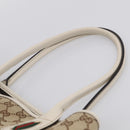 GUCCI GG Canvas Web Sherry Line Tote Bag Beige Gold 163805 Auth ar14529V-8