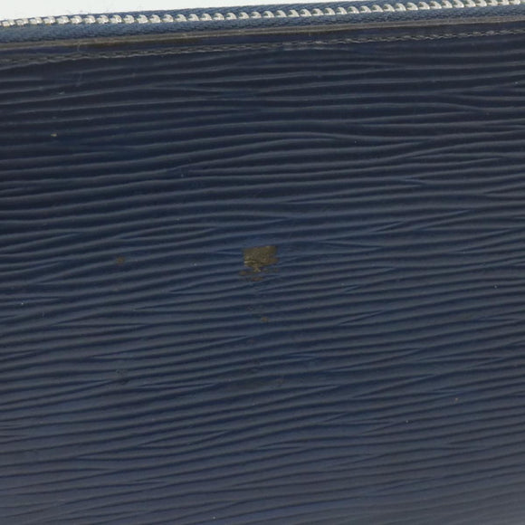 LOUIS VUITTON Epi Zippy Wallet Long Wallet Navy Blue M60307 LV Auth ar3608