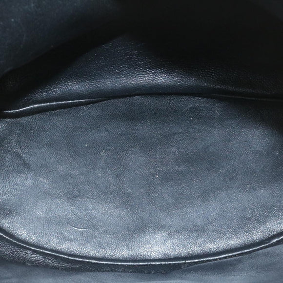 CHANEL Matelasse Backpack Leather Black Gold Tone CC Auth ar4662M