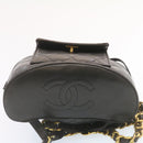 CHANEL Matelasse Backpack Leather Black Gold Tone CC Auth ar4662M-8