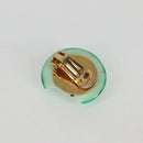 CHANEL Clip-on Earring Gold Tone Green CC Auth ar4783A-7
