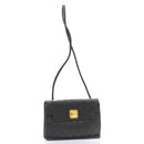 CHANEL Matelasse Shoulder Bag Lamb Skin Black Gold CC Auth ar5310A-1