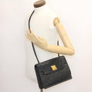 CHANEL Matelasse Shoulder Bag Lamb Skin Black Gold CC Auth ar5310A-21