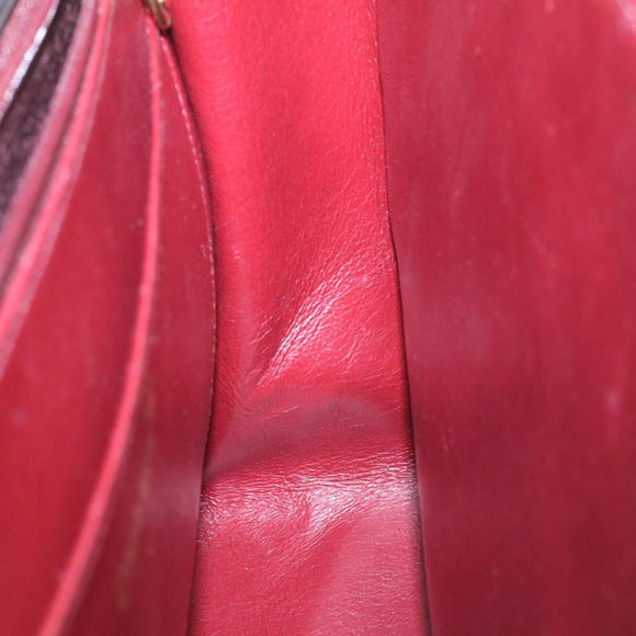 CHANEL Deca Matelasse Turn Lock Chain Shoulder Bag Lamb Skin Black CC ar5950AV