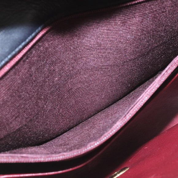 CHANEL Deca Matelasse Turn Lock Chain Shoulder Bag Lamb Skin Black CC ar5950AV