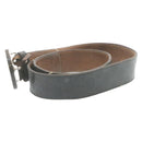 GUCCI GG Canvas Interlocking Belt PVC Leather Black Auth ar6259-2