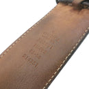 GUCCI GG Canvas Interlocking Belt PVC Leather Black Auth ar6259-8