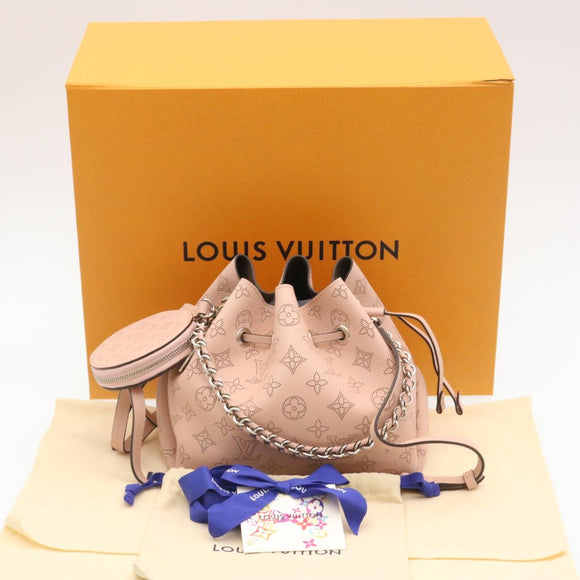 LOUIS VUITTON Monogram Mahina Bella Hand Bag Pink M57068 LV Auth ar6430S