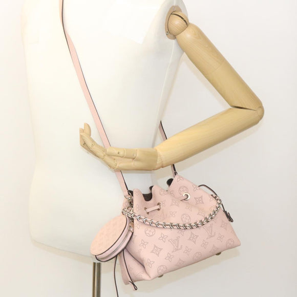LOUIS VUITTON Monogram Mahina Bella Hand Bag Pink M57068 LV Auth ar6430S