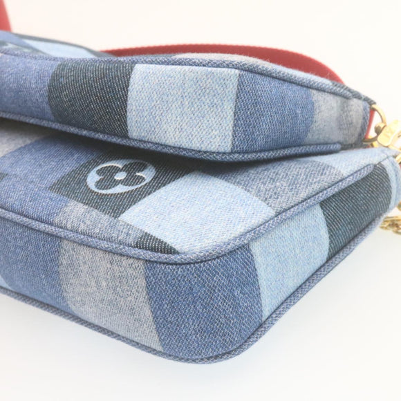LOUIS VUITTON Denim Multi Pochette Accessoires Shoulder Bag M44990 Auth ar6462SM