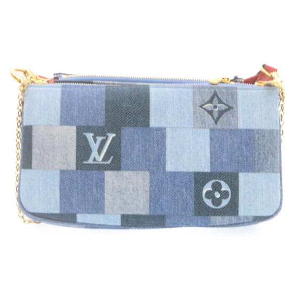 LOUIS VUITTON Denim Multi Pochette Accessoires Shoulder Bag M44990 Auth ar6462SM