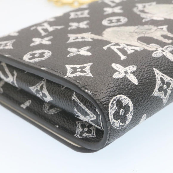 LOUIS VUITTON Monogram Cat Portefeuille Twist Chain Wallet M63888 Auth ar6463SM