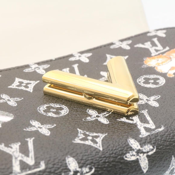 LOUIS VUITTON Monogram Cat Portefeuille Twist Chain Wallet M63888 Auth ar6463SM