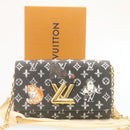 LOUIS VUITTON Monogram Cat Portefeuille Twist Chain Wallet M63888 Auth ar6463SM-12